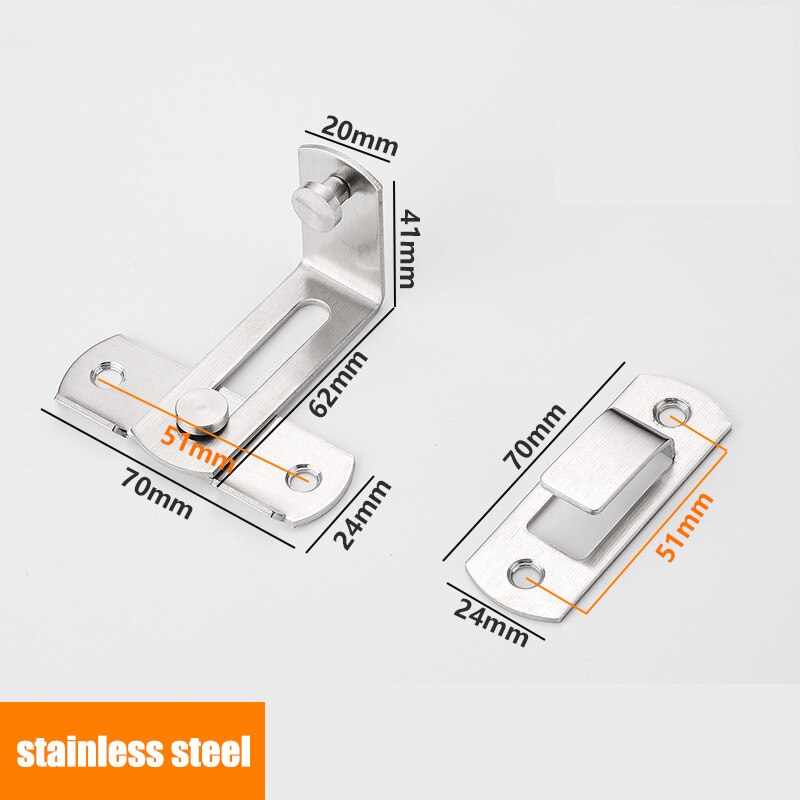 Stainless steel bronze right angle bend lock easy to assemble bolt stainless steel door buckle cabinet stainless steel lock: Option 7