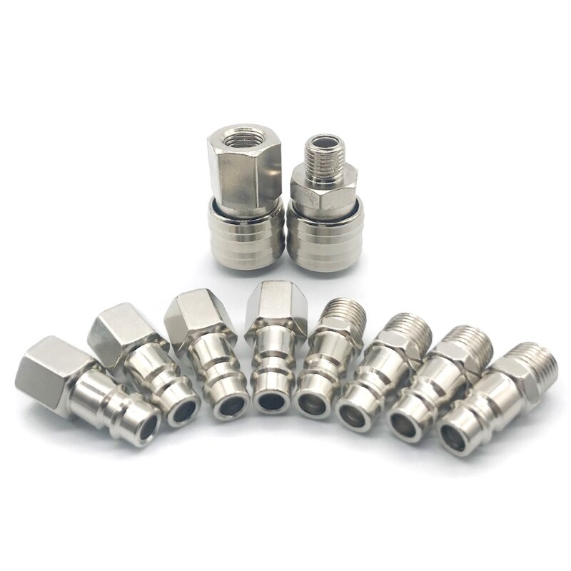 10 Pcs Air Coupler Connector DE Specification Fast Plug Kit Quick Connect Air
