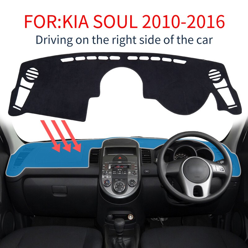 Smabee Dash Mat for KIA Soul ~ AM Plus MK1 Accessories Anti-Slip Dashmat Pad Dashboard Cover Carpet Sun Shade Mat