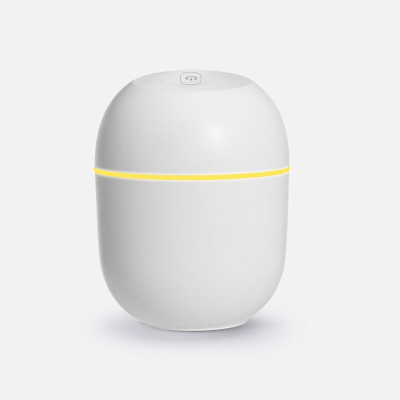 220ML Car USB Ultrasonic Mini Air Humidifier with LED Night Light 12V Essential Oil Diffuser for Home Car Purifier: White