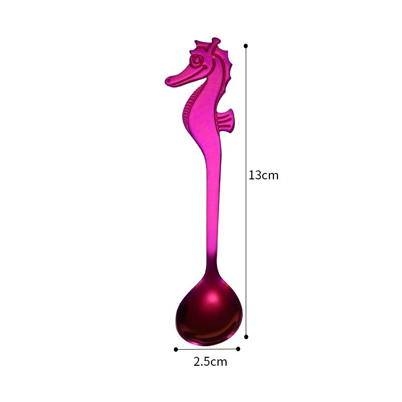Cuillères à thé en acier inoxydable | Cuillère à café en acier inoxydable, cuillères à thé hippohorse mélange de cuisine, cuillère à tasse suspendue couverts à boire chauds: 4