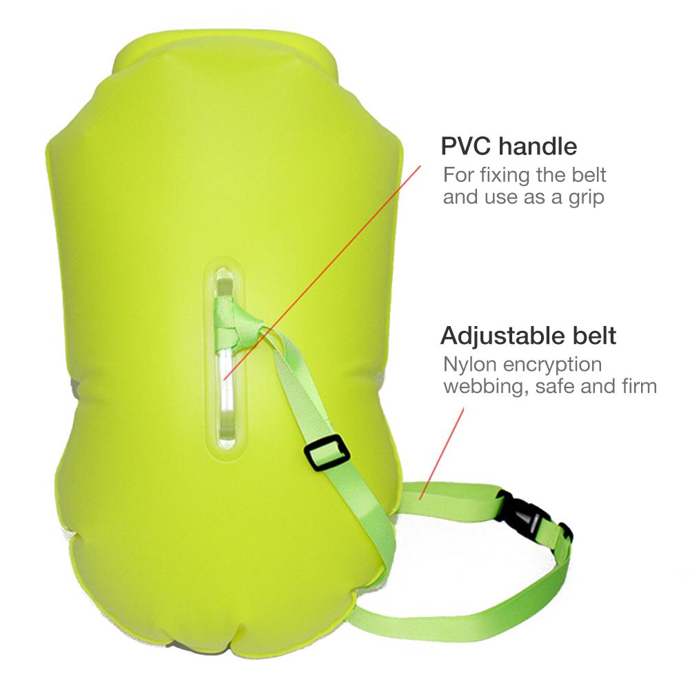 20L Outdoor Swimming Bag Swim Buoy Multifunctional Swimming Airbag Kayak Drifting Bag Open Water Swimming Training Buoy Toy