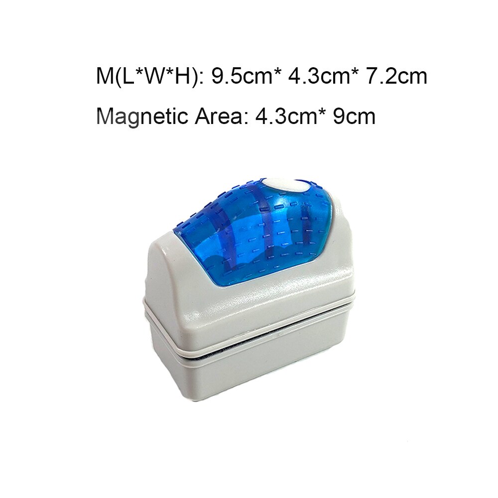 Magnetische Aquarium Borstel Aquarium Accessoires Decoratio Cleaner Drijvende Clean Aquarium Aquarium Glas Gereedschappen Schoon AA0050: Blue-M