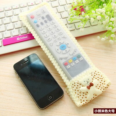 7 Styles 3 Size Dust Protection Storage Bag Portable Silicone Air Conditioner Control Box TV Remote Cover: style2 / 21x8cm