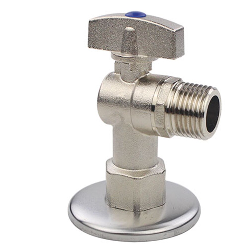 Full Copper Thickening 4 Points Female Thread Angle Valve Large Flow Rate 1/2 Thread Triangle Valve Right Angle Ball Valve