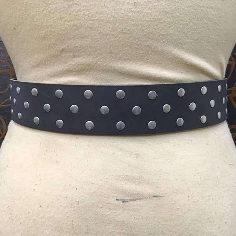 Cinturón grande Vintage Steampunk tachonado, Dagorhir SCA, Guerrero celta, Pirata, aventurero, accesorio de cintura, juego de historia con nudos