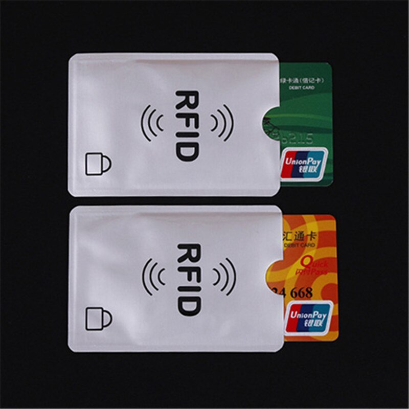 1pc anti-rfid-blokkerende lezer slot bankpashouder id bankpashouder rfid-bescherming metalen creditcardhouder aluminium: Z2