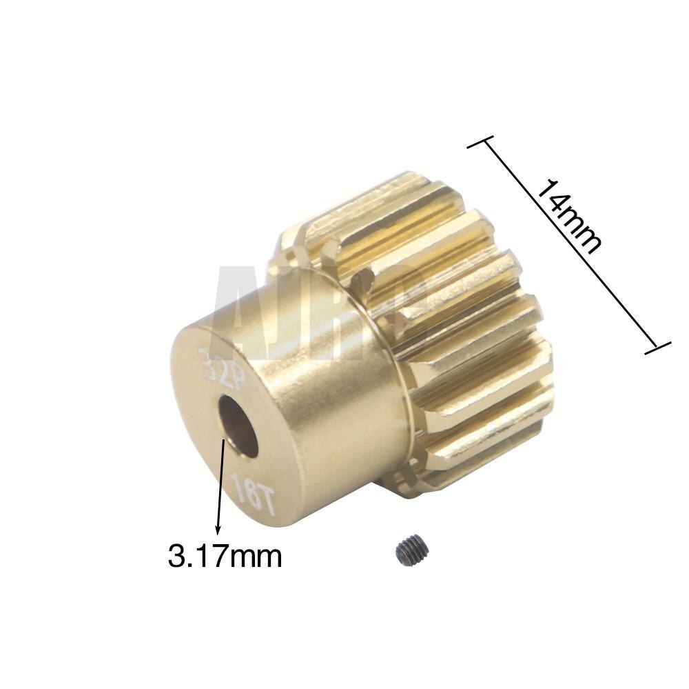 32P M0.8 3.175mm 13T 14T 15T 16T 17T 18T 19T 20T 7075 Aluminum alloy Metal Pinion Motor Gear For 1/10 RC Model Car Motor gear: Blue