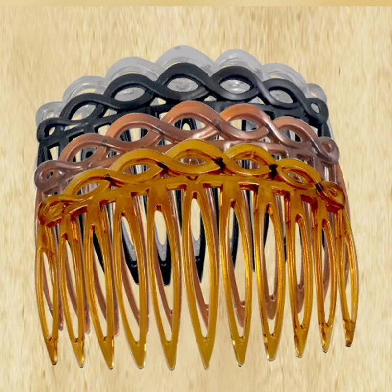 1-6 stk. plastik hårkamme med fransk twist, hårkam med lige tænder, hårspænde tilbehør til kvinder, bryllupsfeststyling