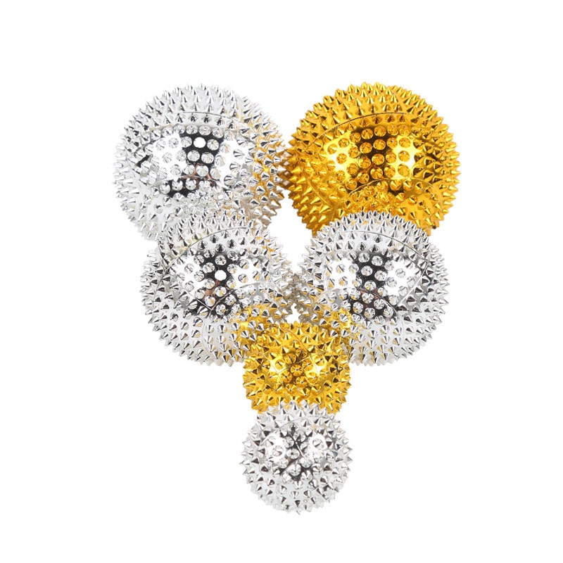 2PCS/Pair Hand Magnetic Therapy Spiky Hand Massage Ball Pressure Relief Trigger Point Pocket Massager Health Care