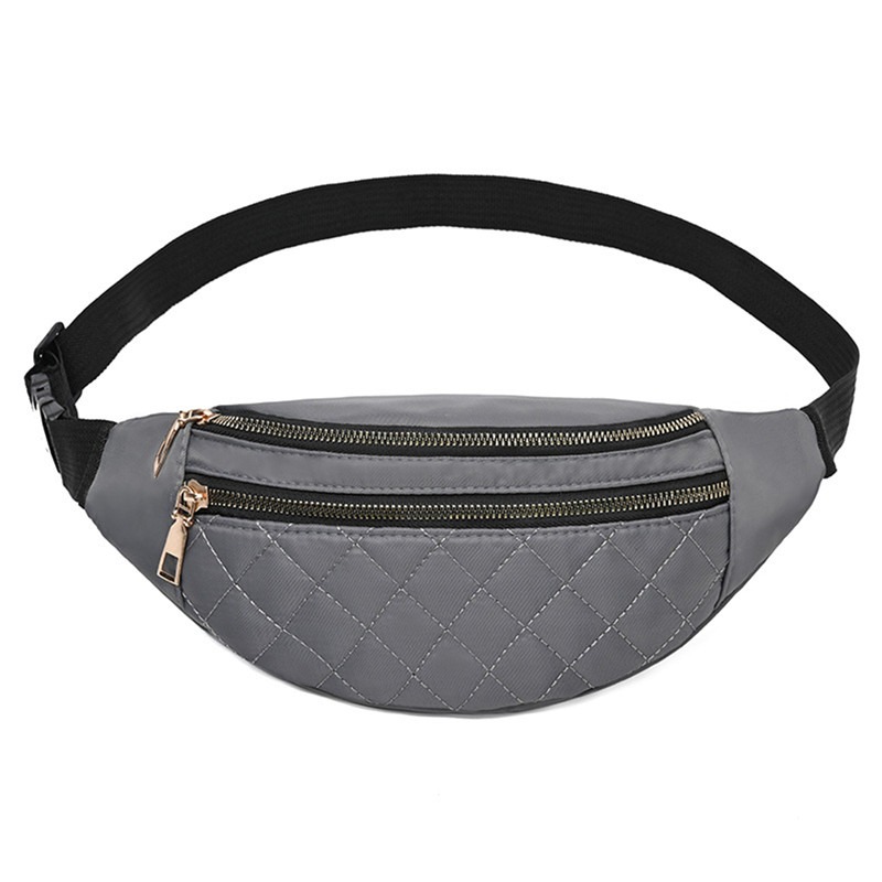 Waist Bag Women Men Waterproof Pocket Casual Chest Handbag Unisex Sports Travel Purse Plaid Waist Pack Belly Bags Case