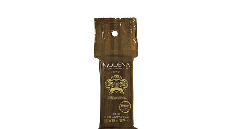 PADICO Modena Air Dry Soft Polymer Resin Clay Waterproof 60g/250g 8 Colors For Modeling: dark brown 60g