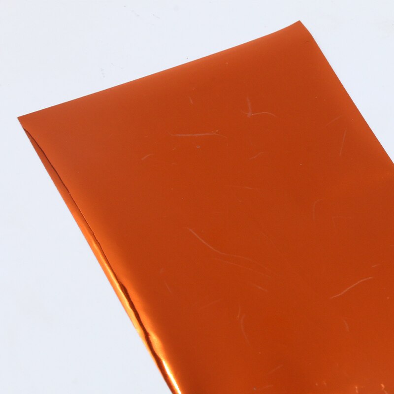 Orange stempling folie papir holografisk transfer laminator folie til gør-det-selv kunsthåndværk julebil: 10 stk