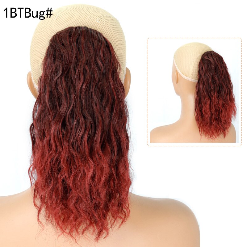 LISI-coletero con cordón africano para niña, pompón de pelo rizado y extensión de cabello sintético, coletero: 1B/27HL