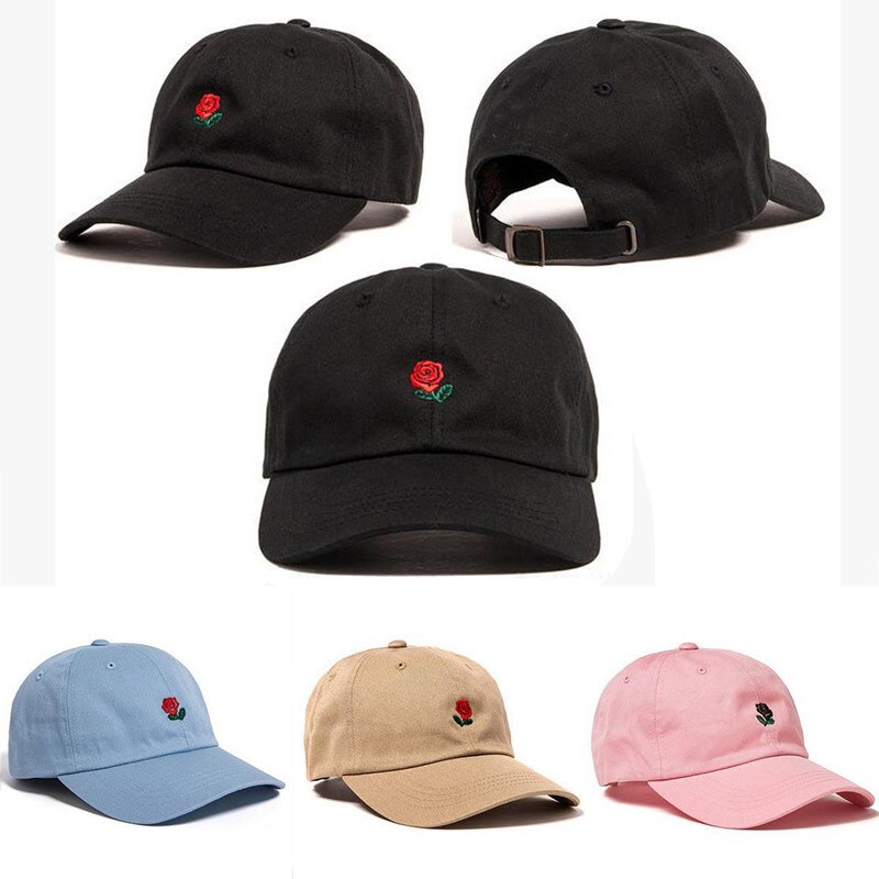 De Honderden Rose Geborduurde Hoed Baseball Cap Mode Unieke Verstelbare Geborduurde Rose Casual Hoeden