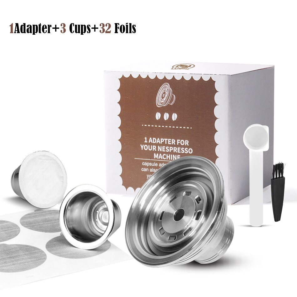 Stainless Steel Converter Adapter For Nespresso Vertuoline Beville/Plus Machine Reusalbe Capsule Coffee Transfer Original Nespre: Dull