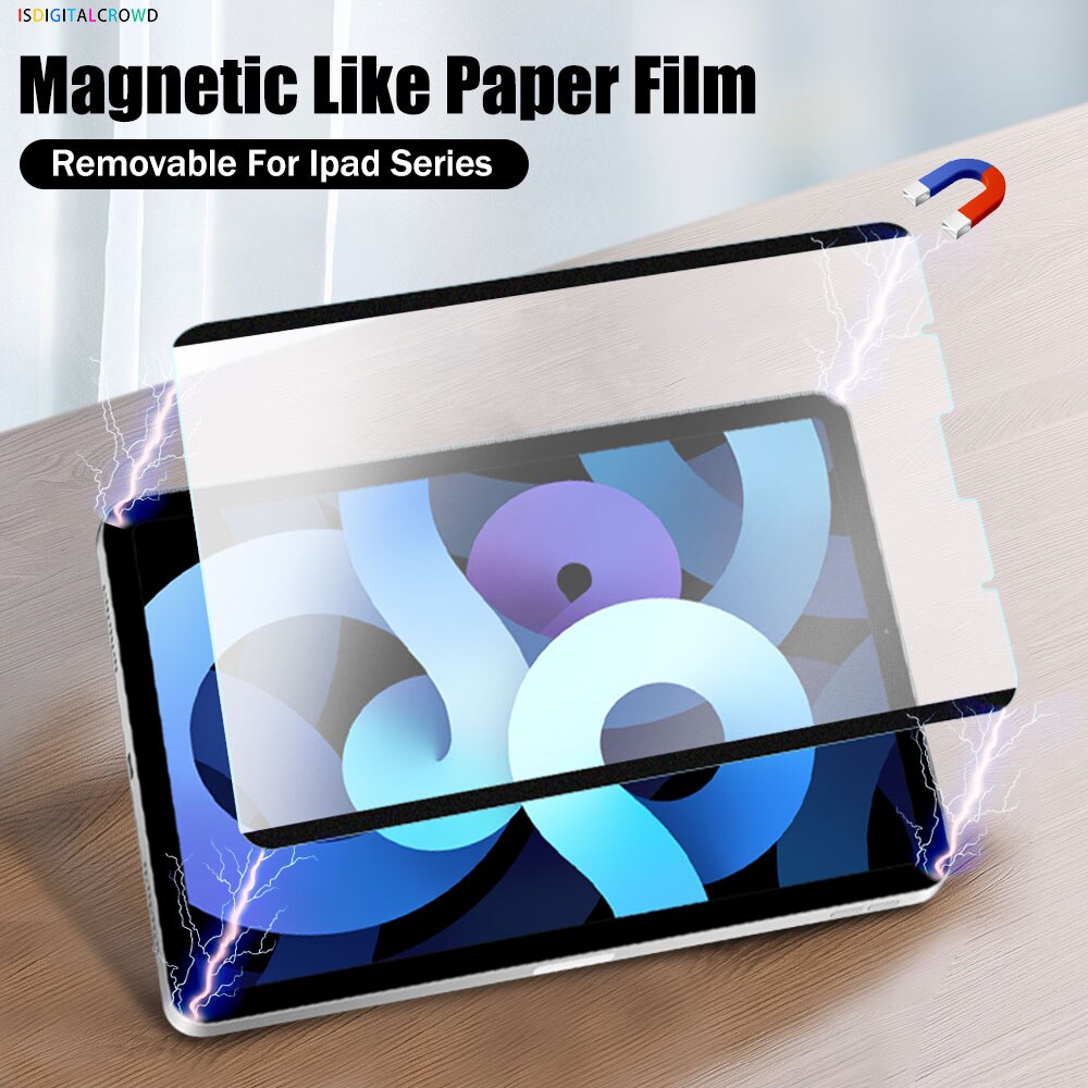 Película de papel como para Ipad Pro 11 12,9 9,7 9. ª generación, Protector de pantalla para Ipad Air 4 1 2 3 Mini 5 6, accesorios