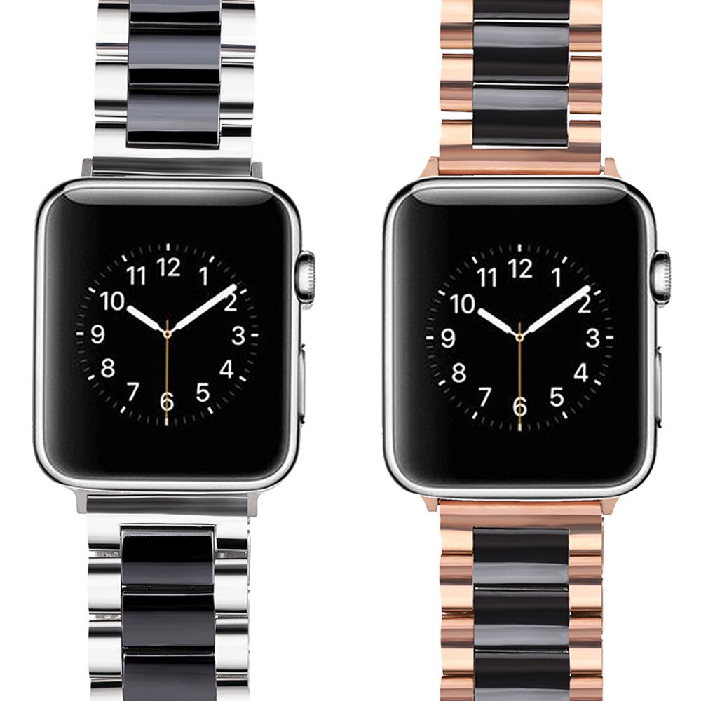 Bracelet en céramique pour Apple Watch, Bracelet en acier inoxydable, luxueux, pour Apple Watch, 5 4, 38mm, 42mm, 40mm, 44mm, iWatch, 5 4 3 2 1