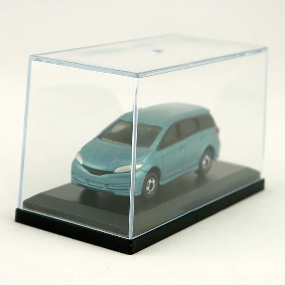 Klar akryl vitrin perspex box 10cm l plast vit bas dammtät