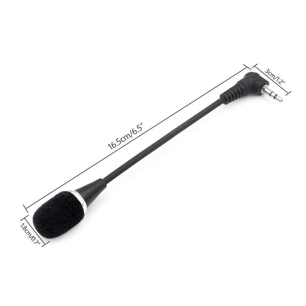 3.5mm minimikrofoner svanhals/slagslag clip-on lavalier mikrofon för mobiltelefoner surfplatta bärbara datorer tal föreläsningar online chatting: Svanhalsmikrofon