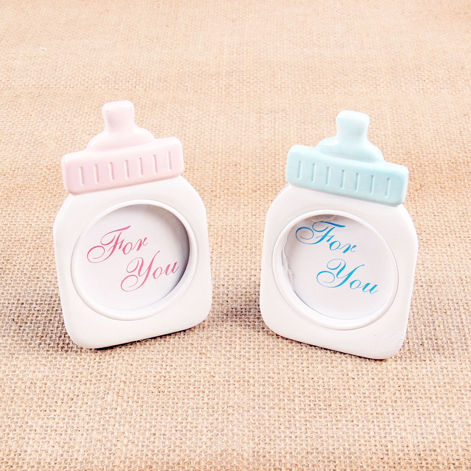 Nappflaska form plast fotoram heminredning baby shower fotosamling söta barn födelsedag tillbehör rumsdekorationer
