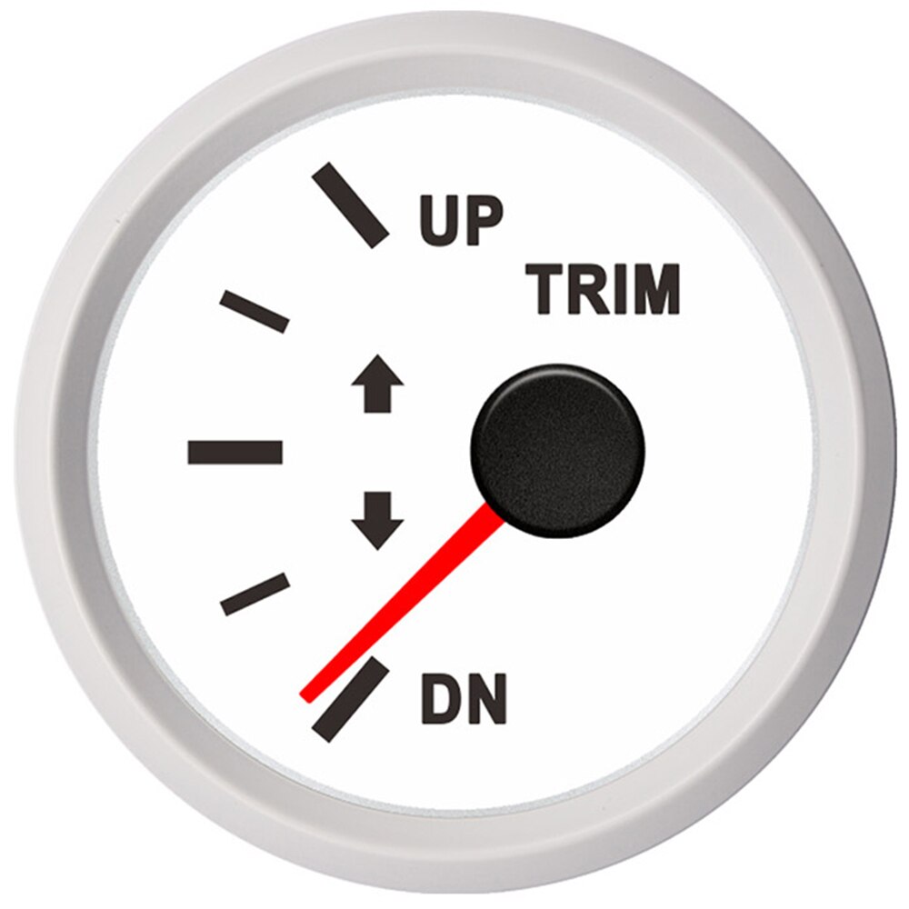 Universal 2" 52mm Boat Trim Gauge Outboard Engine Marine TRIM METER 12V 24V with Red Backlight