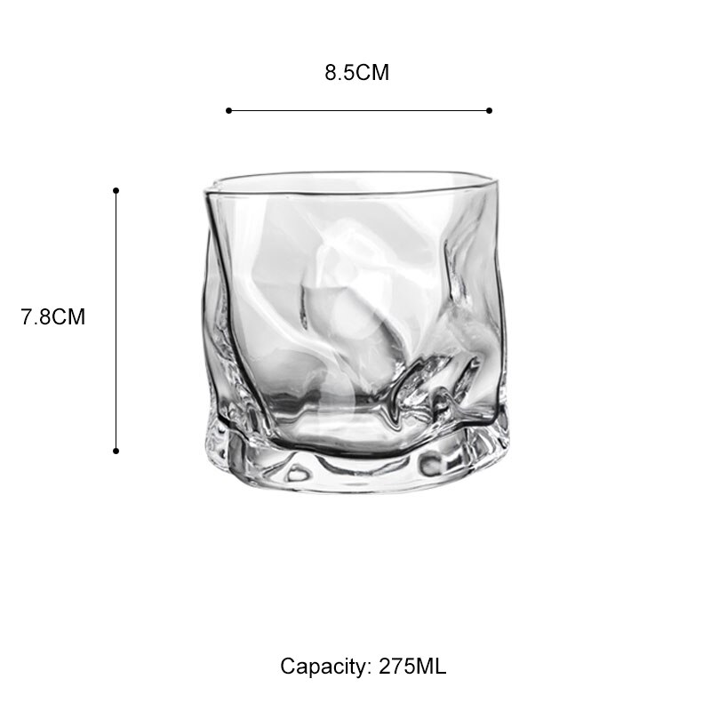 Nodic Origami Shape Glass Cup Glass Transparent Whiskey Glass Home Liquor Spirits Wine Glass Beer Glass Cocktail Glass: Transparent