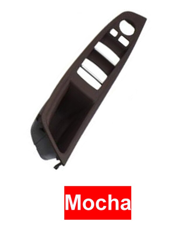 RHD Right Handle Drive For BMW 5 series F10 F11 F18 Inner Door Pull Handle Interior Panel Driver's Seat Button Switch Storage: Mocha