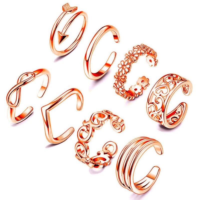 8 Stuks Tail Voet Ring Verstelbare Open Teen Ringe... – Vicedeal