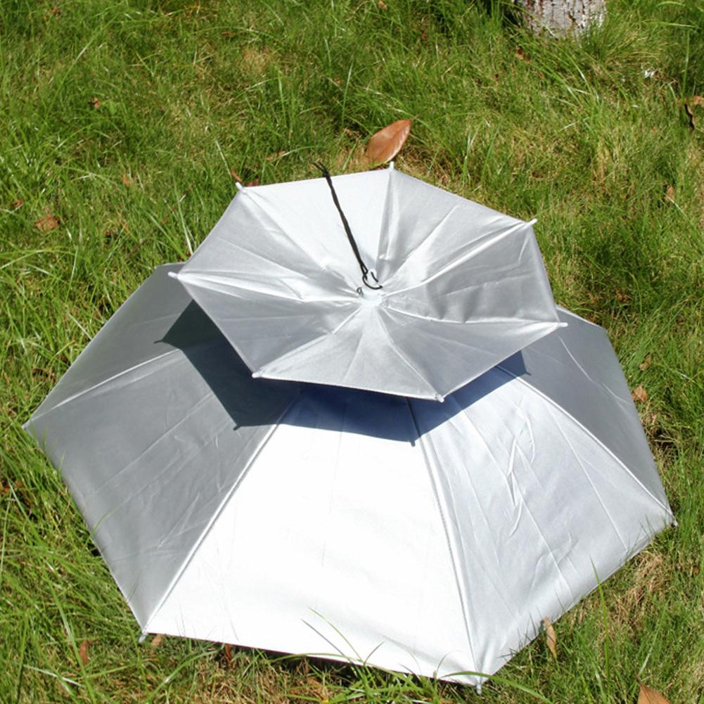 Chapeau de parapluie de pluie portable, anti-soleil, imperméable, casquette de tête de camping, pare-soleil extérieur, vêtements de sauna, chapeaux, 115cm