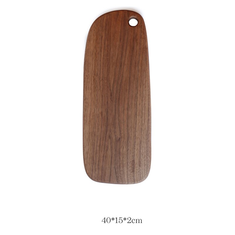 Sort valnød skærebræt hele træ pizza bøf brød bord skære grøntsager frugt massivt træ skærebræt: D