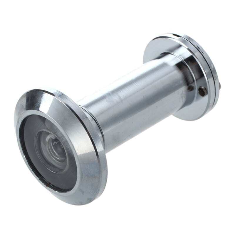 Metal 200 Degree Door Viewer Peephole Silver Tone for Home: Default Title