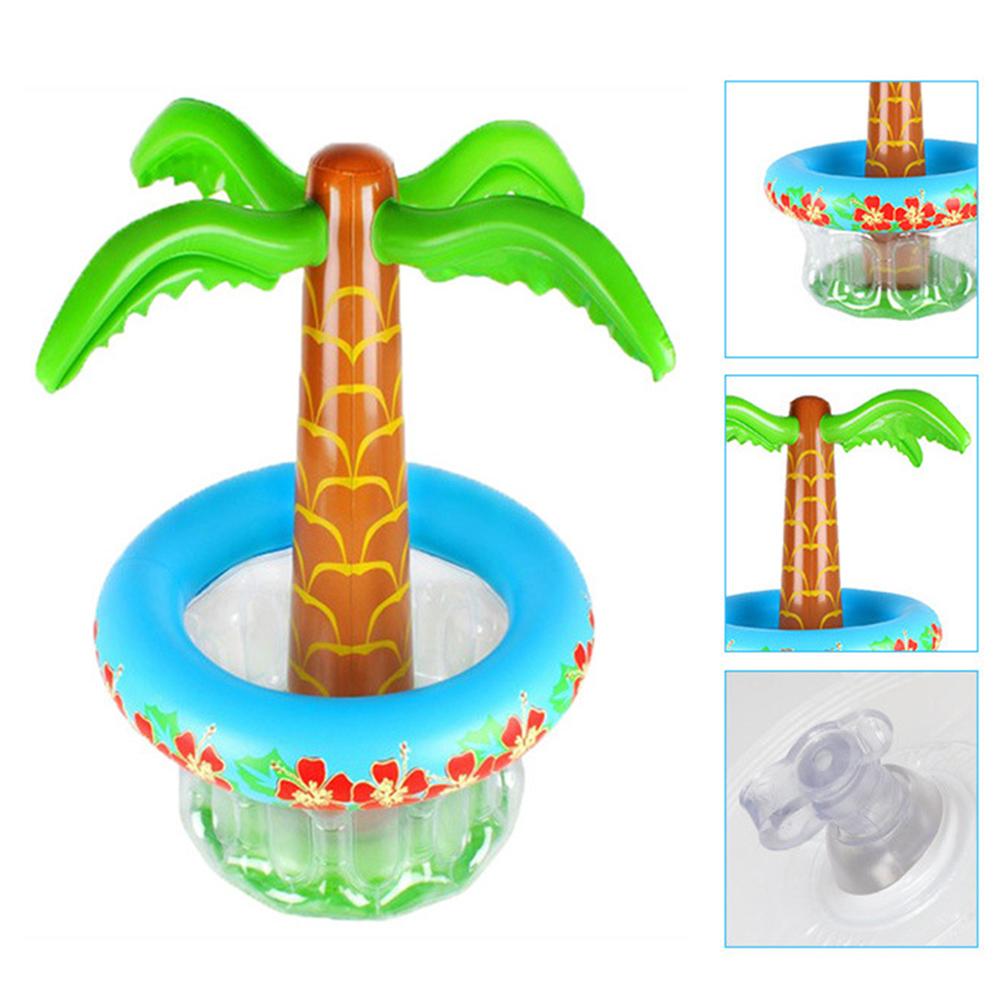 PVC Inflatable Coconut Tree Ice Bucket Simulation Coconut Tree Swimming Pool Floating Drinking Can Rack Children Water Park Toys