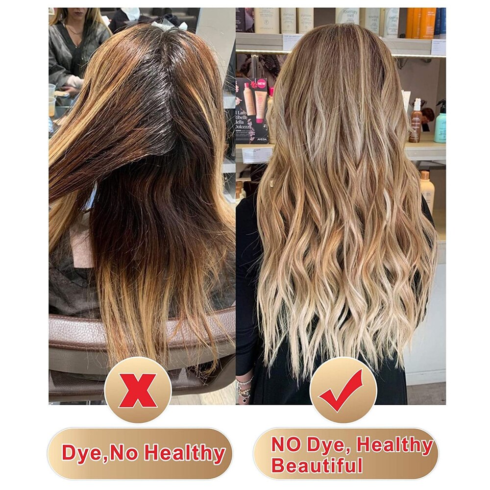 Ombre Body Wave Synthetic Lace Front Wig For Women 13X4X1 HD Transparent Lace Long Wavy Synthetic Hair Wig For Daily Party