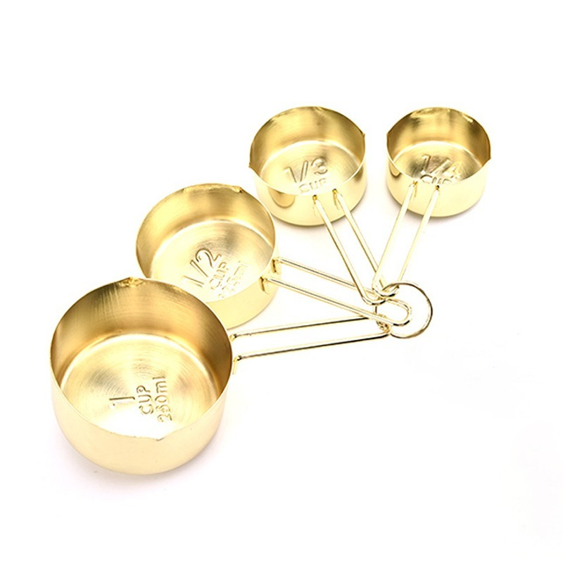 4/8Pcs/Set Measuring Spoon Set Stainless Steel Measure Liquid Tea Coffee Seasoning Cups Nordic Kitchen Baking Tool Measuring WF