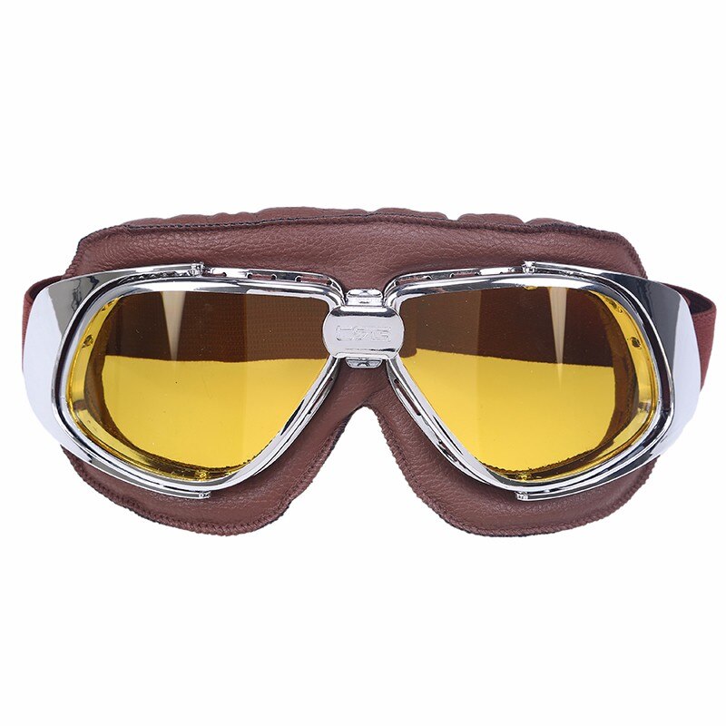 Possbay Motorbril Biker Volwassen Bril Sunglass Atv Cruiser Eyewear Cafe Racer Sneeuw Schaatsen Goggles: Default Title