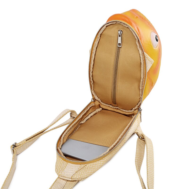 3D fish backpack shoulder bag personality good luck fish backpacks men and women funny cute pet bag