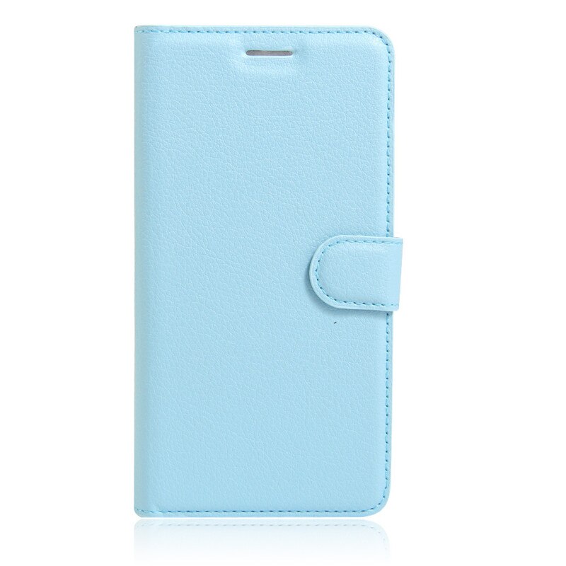 Funda trasera de cuero PU de lujo para ZTE A510 funda para ZTE Blade A510 A 510 funda protectora abatible bolsa de piel con ranuras: Azul