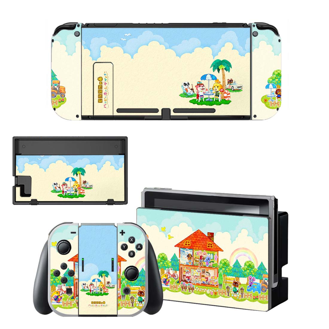 Película protectora decorativa de vinilo estilo Cool Animal Crossing para Nintendo Switch NS consola NX y pegatinas de juego de cubierta completa Joy-con: BYSNS0052