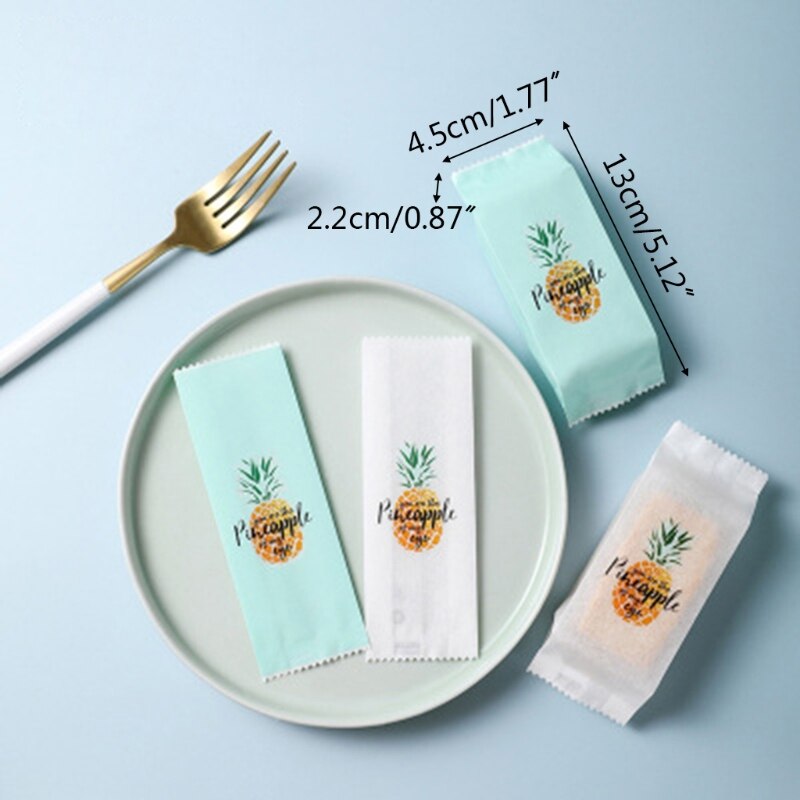 50pcs Pineapple Crisp Packaging Bags Food Baking Machine Sealing Bags Cake Biscuit Candy Packaging Bags