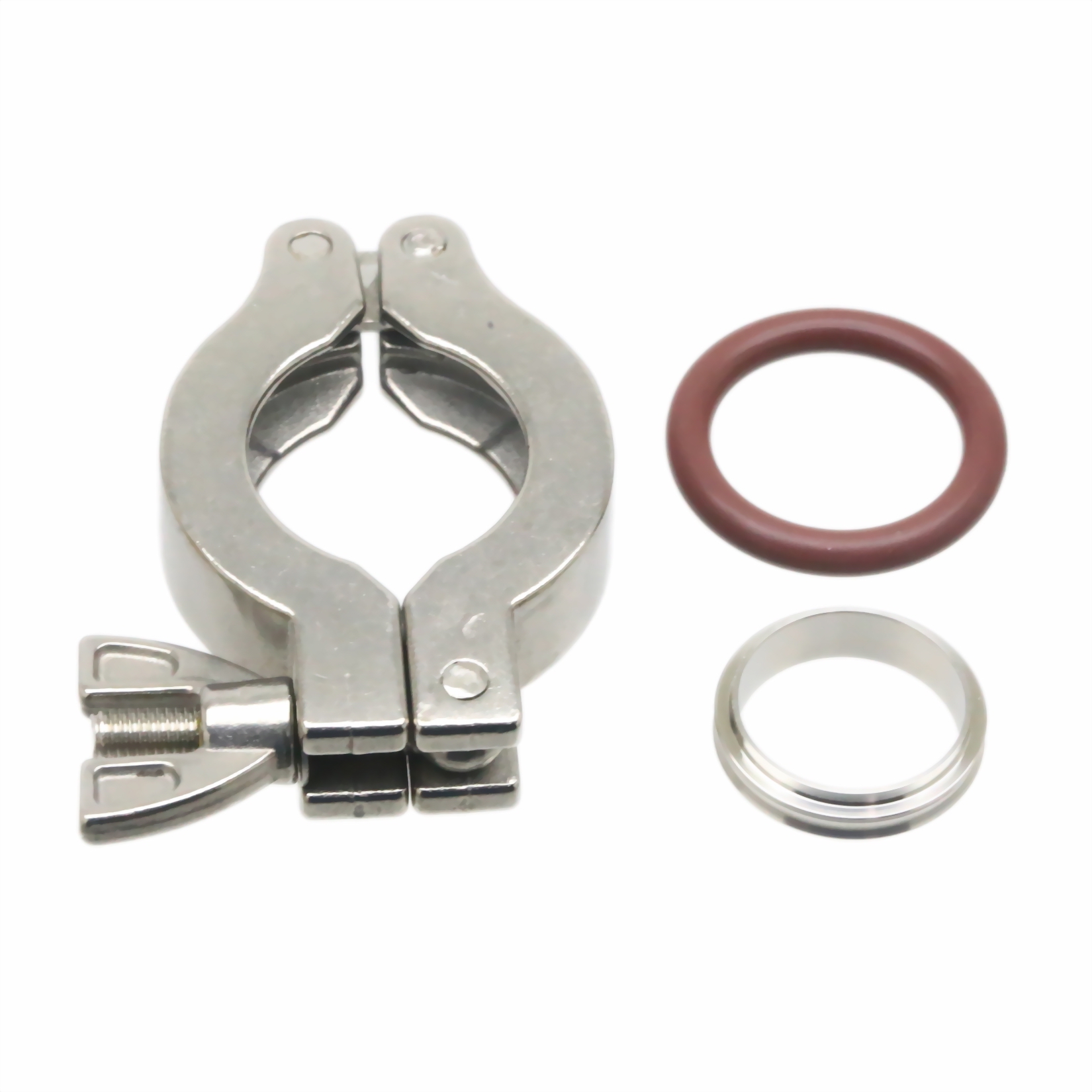 ISO-KF25 NW/KF-25 Vacuum Flange Fitting Hinge Nut Clamps Stainless Steel 304 + Centering Ring SS304+ FKM O-Ring