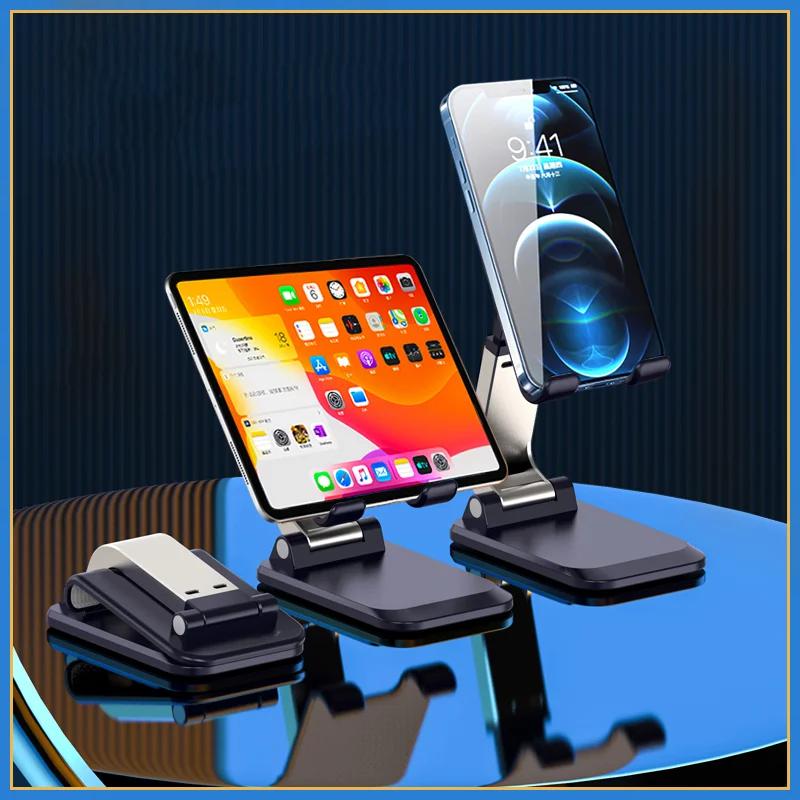 Vikbart abs-bordsstativ för mobiltelefon smartphonestöd surfplatta skrivbord mobiltelefon bärbar hållare fäste för ipad iphone 16 x