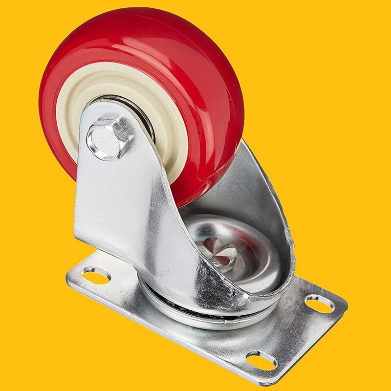 2PCS 4-Inch Universal Caster Trolley Caster Brake Caster Wheel Set, No Brake