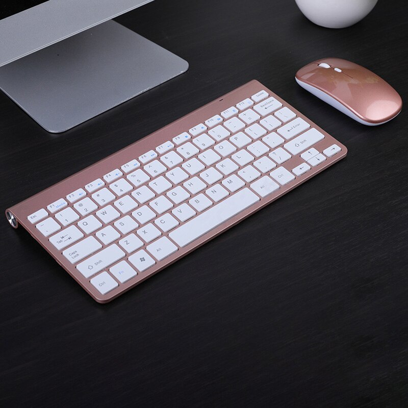 Ensemble Mini-souris optique et clavier sans fil étanche 2.4G, Rechargeable, silencieux, pour PC, ordinateur portable et Notebook: 04