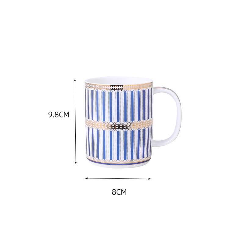 Luxury Blue Gold Ceramic Bathroom Five-piece Bathroom Supplies Soap Dispenser Brushing Mouth Cup Soap Dish Tray Toiletry Set: Blue cup