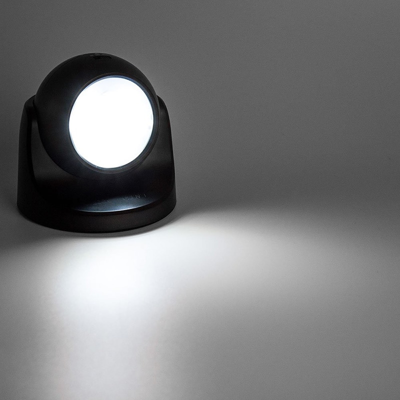 Sans fil capteur de mouvement lumière 9 LED AAA alimenté par batterie 360 degrés Rotation nuit lumière mouvement LED intérieur extérieur applique murale