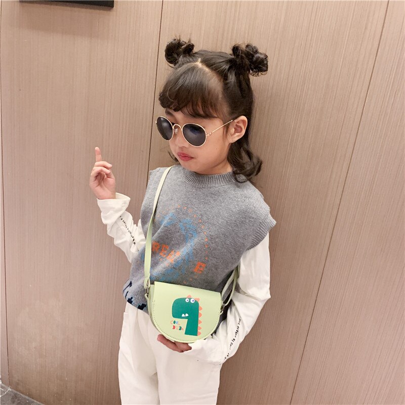 Cartoon Regenboog Kinderen Mini Crossbody Bag Pu Leer Baby Kids Smile Bloem Portemonnee Leuke Jongens Meisjes Accessoires Tas