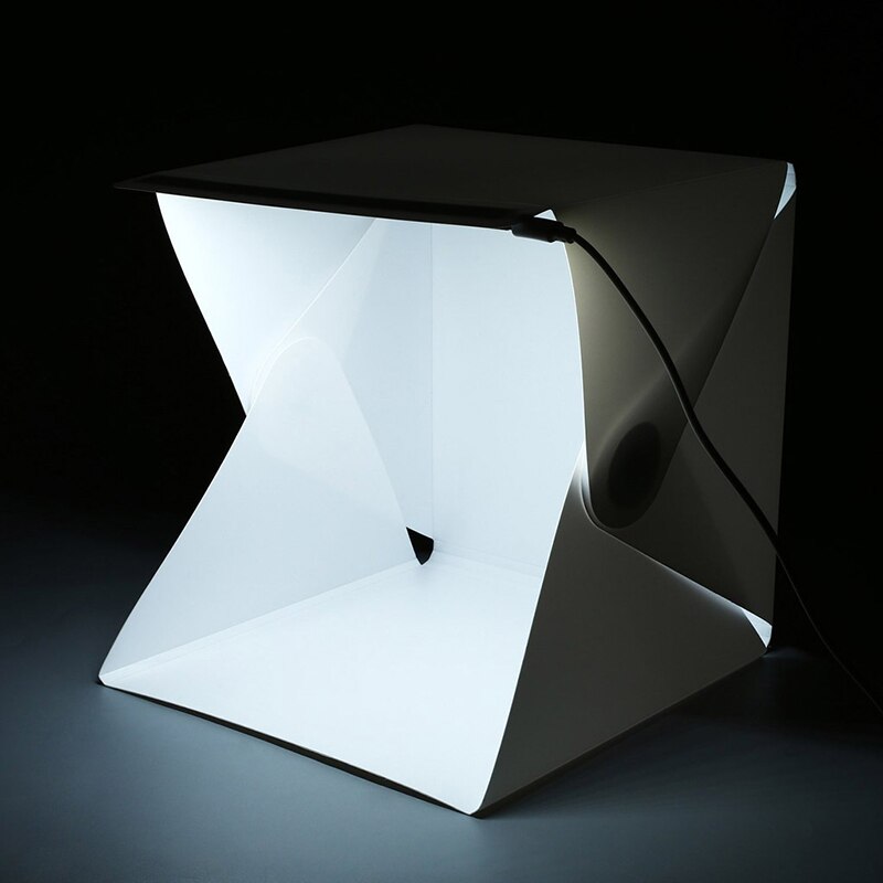 Mini caja de luz plegable estudio de fotografía LED caja de luz suave Foto fondo Kit caja de luz