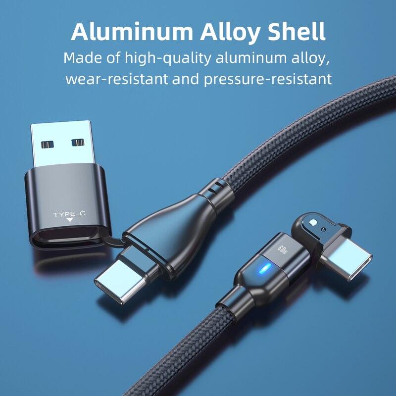 AUFU 60W USB C Zu USB Typ C Kabel PD Schnelle Ladegerät Kabel USB-C Typ-c Kabel Für xiaomi Samsung Macbook iPad Daten synchronisieren 180 Drehen