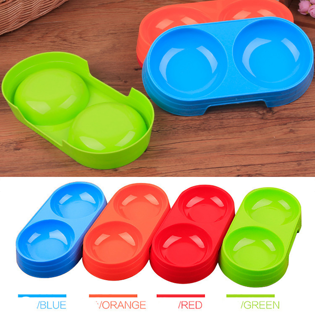 Cuenco de plástico para mascotas de Color caramelo, suministros de Alimentación de Mascotas, alimentador de agua para perros y gatos, Color aleatorio, 1 ud.
